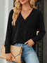Sweat-shirts Décontracté Plain Printemps / Automne Polyester Micro-élasticité Quotidien Ample Régulier Non pour Femmes
