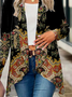 Kimono Décontracté Ethnique Printemps / Automne Quotidien Jersey Manches Longues Mi-long Droit de Grande Taille Pour Grande taille