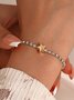 Bracelets Toutes Les Saisons Motif d'Étoile Fête Fête chaîne en métal Bracelets pour Femmes
