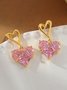 Boucles d'oreilles Femme Toutes Les Saisons Fête Coeur/cordé Quotidien Métal Goujon