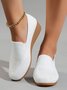 Profond bouche Unique Chaussures Femmes Décontracté Plain Toutes Les Saisons Augmentation de la hauteur Quotidien Talon de Bloc Tissu de Maille Tissu Caoutchouc