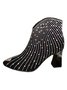 Mode Bottes Femme Plain Automne Fête Zip Talon de Bloc Bout Fermé Faux Suède Standard Bottes Formelles