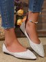 Chaussures à Tige Basse Femmes Plain Toutes Les Saisons Urbain Faire la navette Bout Fermé de Grande Taille PU Caoutchouc Chaussures à Tige Basse