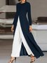 Deux Pièces Ensembles Décontracté Plain Printemps / Automne Poids lourd Quotidien Ample Manches Longues Col Rond Top Avec Pantalons pour Femmes
