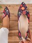 Chaussures à Tige Basse Femmes Décontracté Floral Toutes Les Saisons Fête Tissu Toussaint Caoutchouc à Enfiler Chaussures à Tige Basse