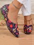 Chaussures à Tige Basse Femmes Décontracté Floral Toutes Les Saisons Fête Tissu Toussaint Caoutchouc à Enfiler Chaussures à Tige Basse
