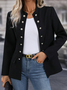 Blousons Femmes Décontracté Plain Printemps / Automne Polyester Naturel Manches Longues Régulier Boucle Régulier