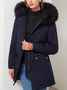 Manteaux Femmes Décontracté Plain Hiver Polyester Naturel Aucune élasticité Quotidien Manches Longues Parker