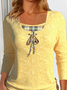 Chemises Décontracté Printemps / Automne Plaid Polyester Naturel Quotidien Manches Longues Col Rond Trapèze pour Femmes