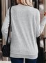 Sweat-shirts Femmes Décontracté Plain Printemps / Automne Tricoté Régulier Irrégulier Artisanat Régulier Élasticité moyenne T.-N.-L.