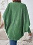 Kimono Décontracté Plain Printemps / Automne Polyester Naturel Micro-élasticité Ample Manches Longues Régulier pour Femmes