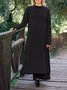 Robes Femmes Décontracté Plain Printemps / Automne Naturel Poids lourd Quotidien Ample en Mélangé de Coton Non