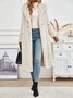 Caniche Blousons Décontracté Plain Hiver Polyester Sweat-shirt à Capuche Ample Manches Longues Mi-long Droit pour Femmes