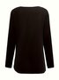 T-shirts Décontracté Printemps / Automne Coeur/cordé Coton Micro-élasticité Vacances Ample Régulier Régulier pour Femmes