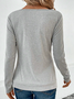T-shirts Femmes Décontracté Plain Printemps / Automne Viscose Quotidien Ample Manches Longues Régulier Droit
