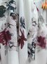 Blouse Décontracté Floral Printemps Polyester Col V Micro-élasticité Manches Longues Régulier Régulier pour Femmes