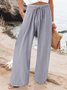 Pantalons Femmes Décontracté Plain Printemps / Automne Polyester Naturel Quotidien Long Droit Régulier
