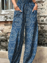 Pantalons Décontracté Ethnique Printemps / Automne Naturel Vacances Pantalons Harem Long Droit Régulier pour Femmes