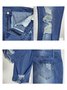 Jeans Décontracté Plain Printemps / Automne Coupe Régulière Pantalon droit Toile de Jean Long Élasticité moyenne Dakota du Sud pour Femmes