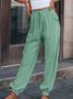 Pantalons Femmes Décontracté Plain Printemps / Automne Polyester Naturel Aucune élasticité Ample Long Régulier
