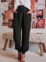 Pantalons Femmes Décontracté Plain Printemps / Automne Polyester Naturel Aucune élasticité Ample Long Régulier