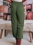 Pantalons Femmes Décontracté Plain Printemps / Automne Polyester Naturel Aucune élasticité Ample Long Régulier