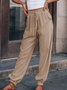 Pantalons Femmes Décontracté Plain Printemps / Automne Polyester Naturel Aucune élasticité Ample Long Régulier