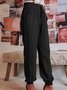 Pantalons Femmes Décontracté Plain Printemps / Automne Polyester Naturel Aucune élasticité Ample Long Régulier
