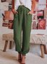 Pantalons Femmes Décontracté Plain Printemps / Automne Polyester Naturel Aucune élasticité Ample Long Régulier
