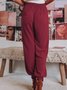 Pantalons Femmes Décontracté Plain Printemps / Automne Polyester Naturel Aucune élasticité Ample Long Régulier
