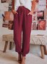 Pantalons Femmes Décontracté Plain Printemps / Automne Polyester Naturel Aucune élasticité Ample Long Régulier