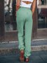 Pantalons Femmes Décontracté Plain Printemps / Automne Polyester Naturel Aucune élasticité Ample Long Régulier
