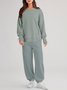 Sweat-shirts Décontracté Plain Printemps / Automne Quotidien Ample Pull-over Droit Régulier Poche Couture pour Femmes