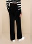Deux Pièces Ensembles Femmes Rayé Décontracté Printemps / Automne Acrylique Naturel Quotidien Ample Top Avec Pantalons Élasticité moyenne