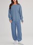 Sweat-shirts Décontracté Plain Printemps / Automne Quotidien Ample Pull-over Droit Régulier Poche Couture pour Femmes