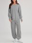 Sweat-shirts Décontracté Plain Printemps / Automne Quotidien Ample Pull-over Droit Régulier Poche Couture pour Femmes