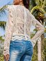 Chemisiers1 Décontracté Plain Printemps / Automne Aucune élasticité Quotidien Coupe Régulière Manches Longues Régulier Régulier pour Femmes