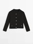 Cardigans Femmes Décontracté Plain Printemps / Automne Naturel Quotidien Coupe Régulière Manches Longues Col Rond Droit