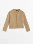 Cardigans Femmes Décontracté Plain Printemps / Automne Naturel Quotidien Coupe Régulière Manches Longues Col Rond Droit