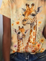 T-shirts Femmes Décontracté Été Cerf Aucune élasticité Quotidien Ample Jersey Meilleure vente Régulier