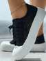 Chaussures de skate Femmes Décontracté Plain Toutes Les Saisons Quotidien à Talon Plat Toile Tulle Caoutchouc à Lacets