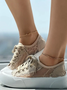 Chaussures de skate Femmes Décontracté Plain Toutes Les Saisons Quotidien à Talon Plat Toile Tulle Caoutchouc à Lacets