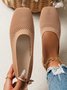 Chaussures à Tige Basse Décontracté Plain Toutes Les Saisons Quotidien Bout Carré Tulle Tissu de Maille Caoutchouc Chaussures à Tige Basse pour Femmes