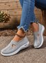 Chaussures à Tige Basse Femmes Décontracté Plain Toutes Les Saisons à Talon Plat Tulle Tissu de Maille Caoutchouc à Enfiler Chaussures à Tige Basse