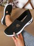 Chaussures à Tige Basse Femmes Décontracté Plain Toutes Les Saisons à Talon Plat Tulle Tissu de Maille Caoutchouc à Enfiler Chaussures à Tige Basse