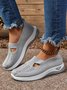 Chaussures à Tige Basse Femmes Décontracté Plain Toutes Les Saisons à Talon Plat Tulle Tissu de Maille Caoutchouc à Enfiler Chaussures à Tige Basse