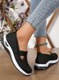 Chaussures à Tige Basse Femmes Décontracté Plain Toutes Les Saisons à Talon Plat Tulle Tissu de Maille Caoutchouc à Enfiler Chaussures à Tige Basse