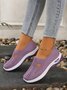 Chaussures à Tige Basse Femmes Décontracté Plain Toutes Les Saisons à Talon Plat Tulle Tissu de Maille Caoutchouc à Enfiler Chaussures à Tige Basse