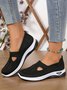 Chaussures à Tige Basse Femmes Décontracté Plain Toutes Les Saisons à Talon Plat Tulle Tissu de Maille Caoutchouc à Enfiler Chaussures à Tige Basse