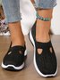 Chaussures à Tige Basse Femmes Décontracté Plain Toutes Les Saisons à Talon Plat Tulle Tissu de Maille Caoutchouc à Enfiler Chaussures à Tige Basse